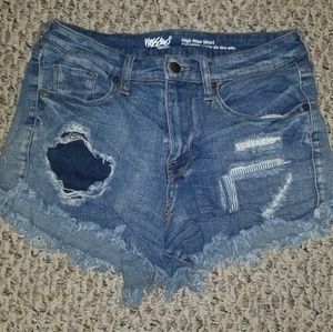 Distressed Jean shorts